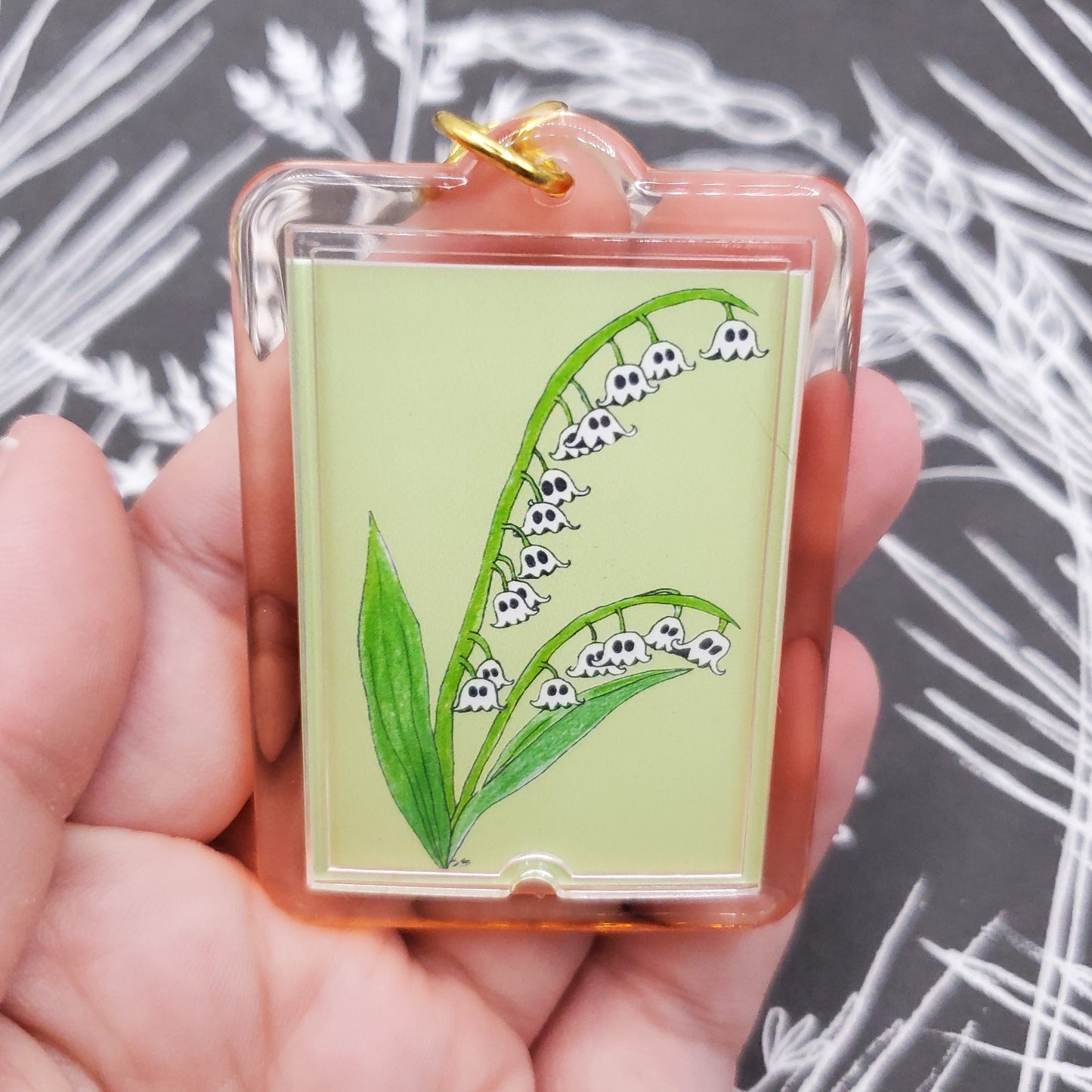 Ghost Lily Keychain