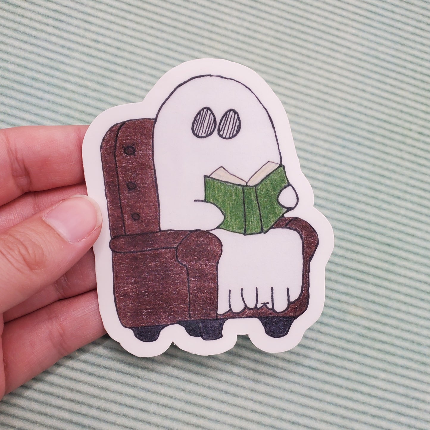 Reading Ghost Waterproof Sticker