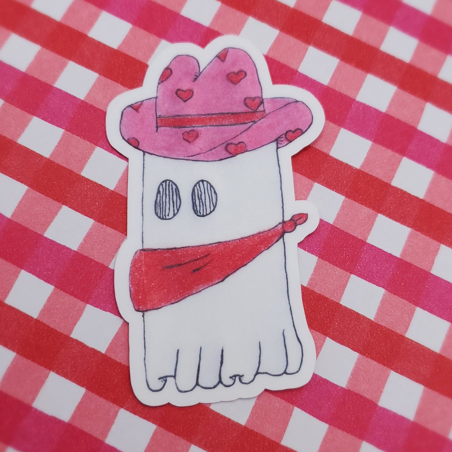 Cowgirl Ghost Waterproof Sticker