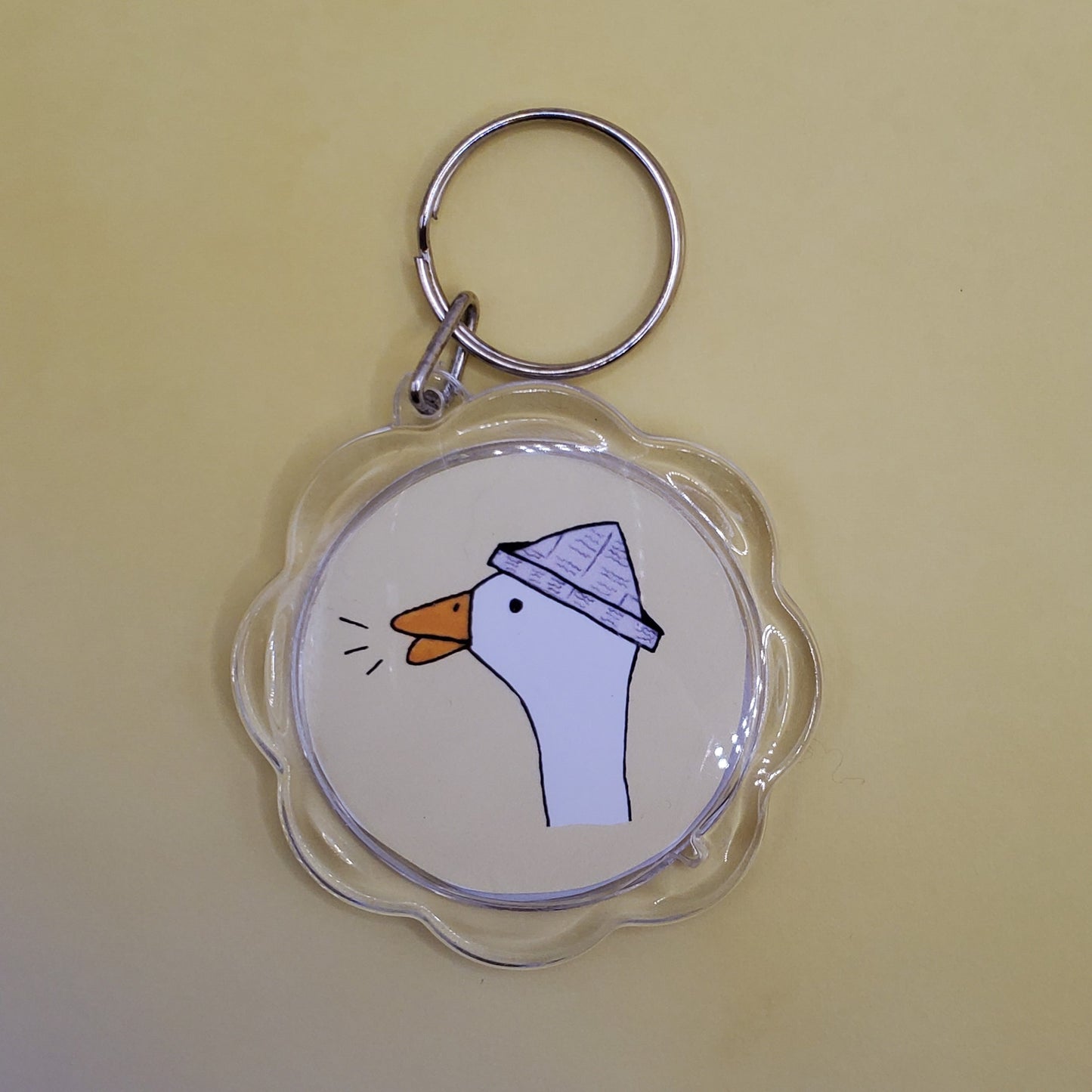 Silly Goose Flower Keychain