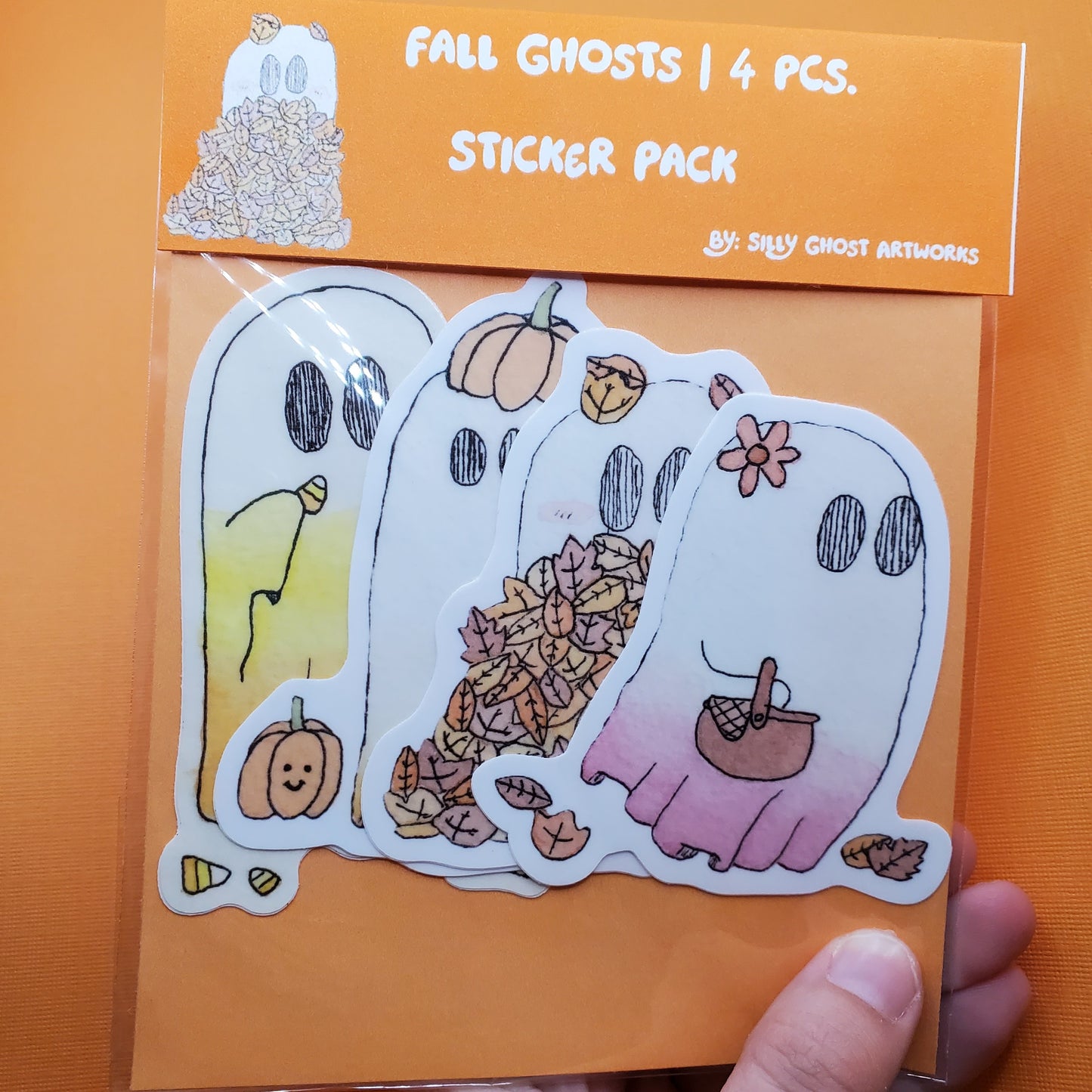 Fall Ghosts Sticker Pack | 4pcs.