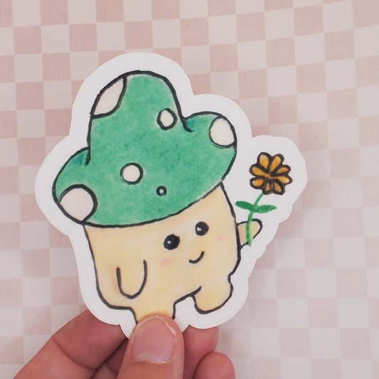 Green Mushroom Sticker