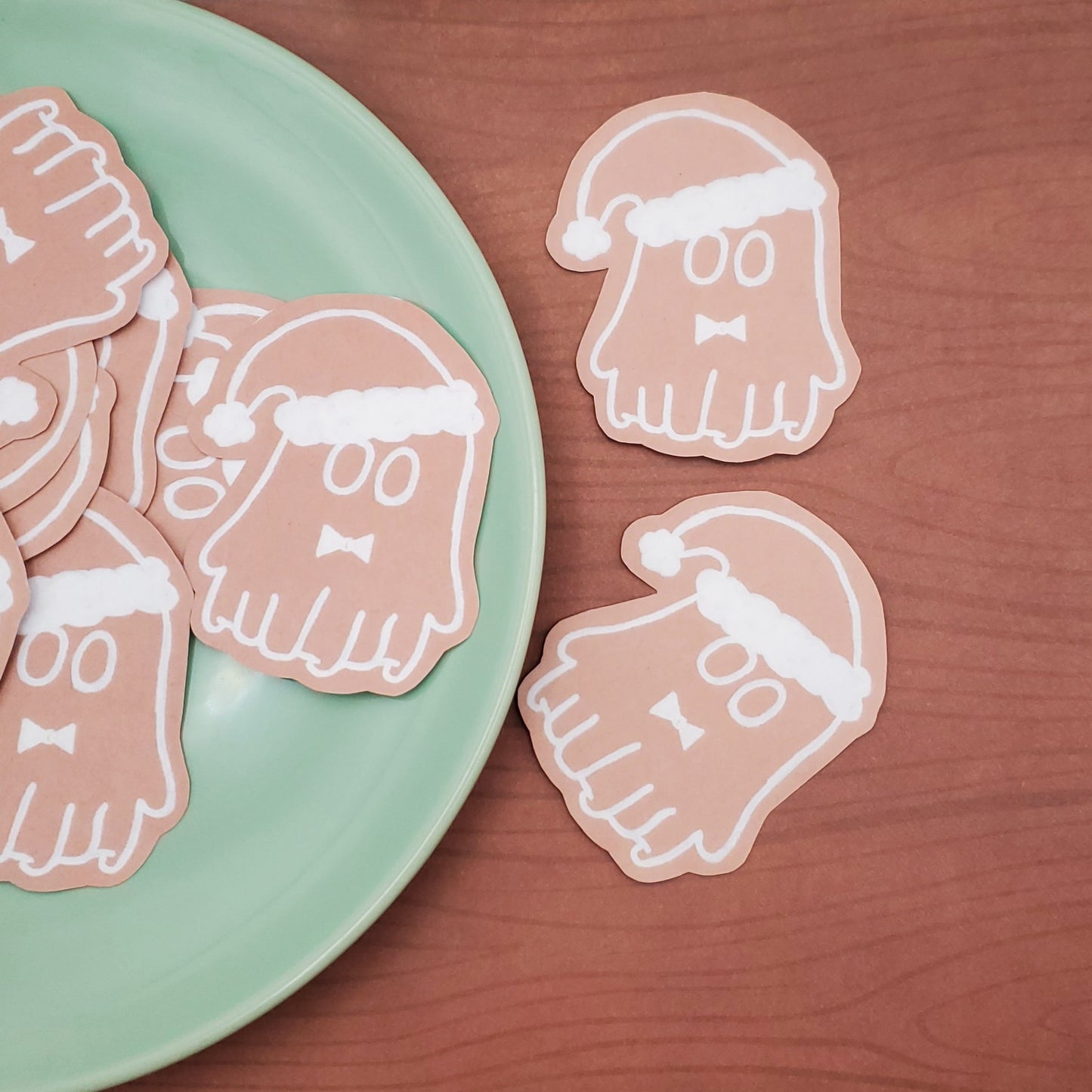 Gingerbread Ghost Waterproof Sticker