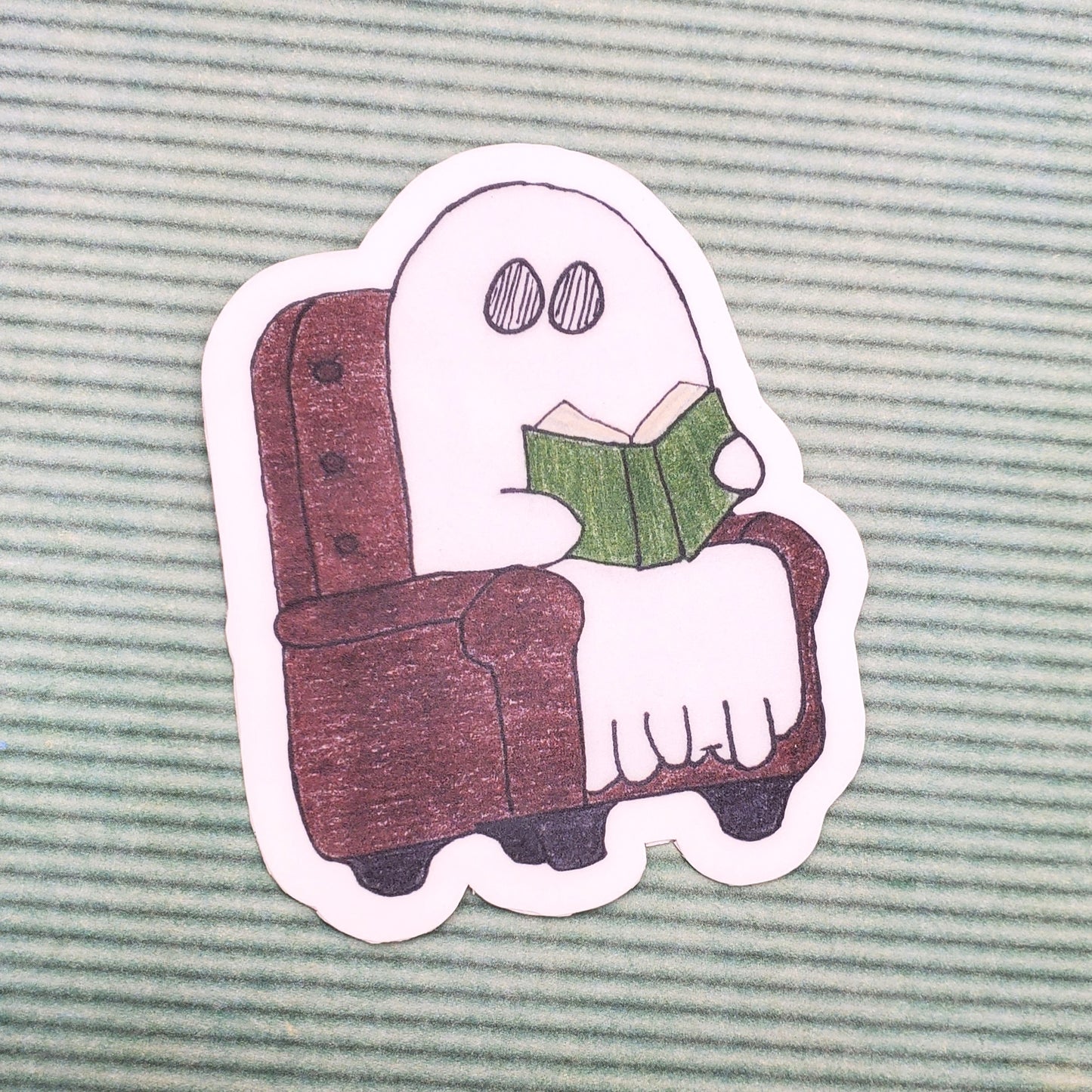 Reading Ghost Waterproof Sticker
