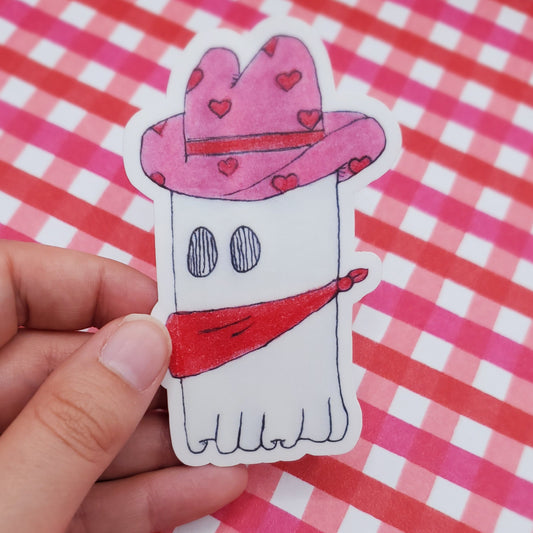 Cowgirl Ghost Waterproof Sticker